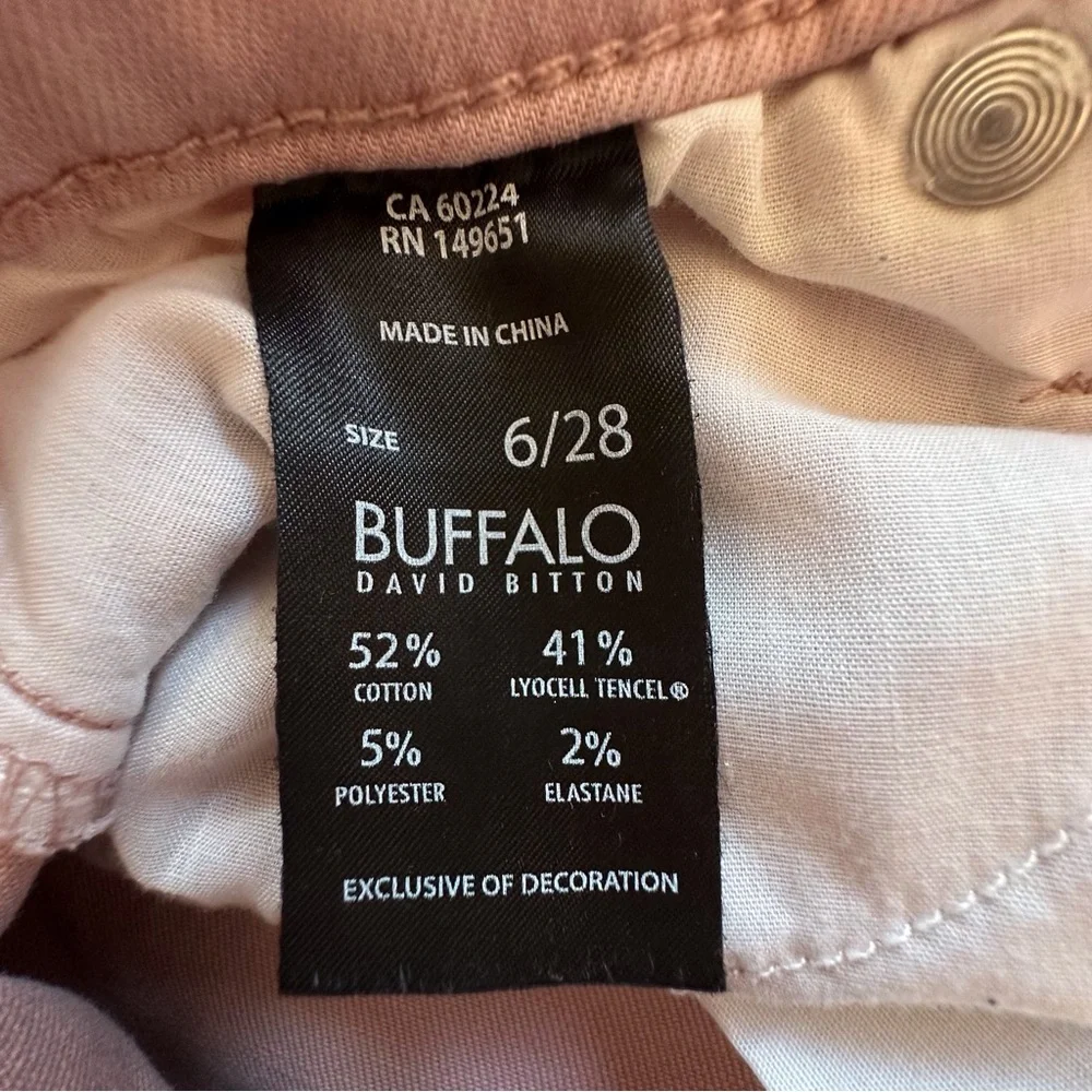 Buffalo David Bitton‎ Avalon mid rise ankle skinny light pink jeans women’s 6 - Picture 12 of 14